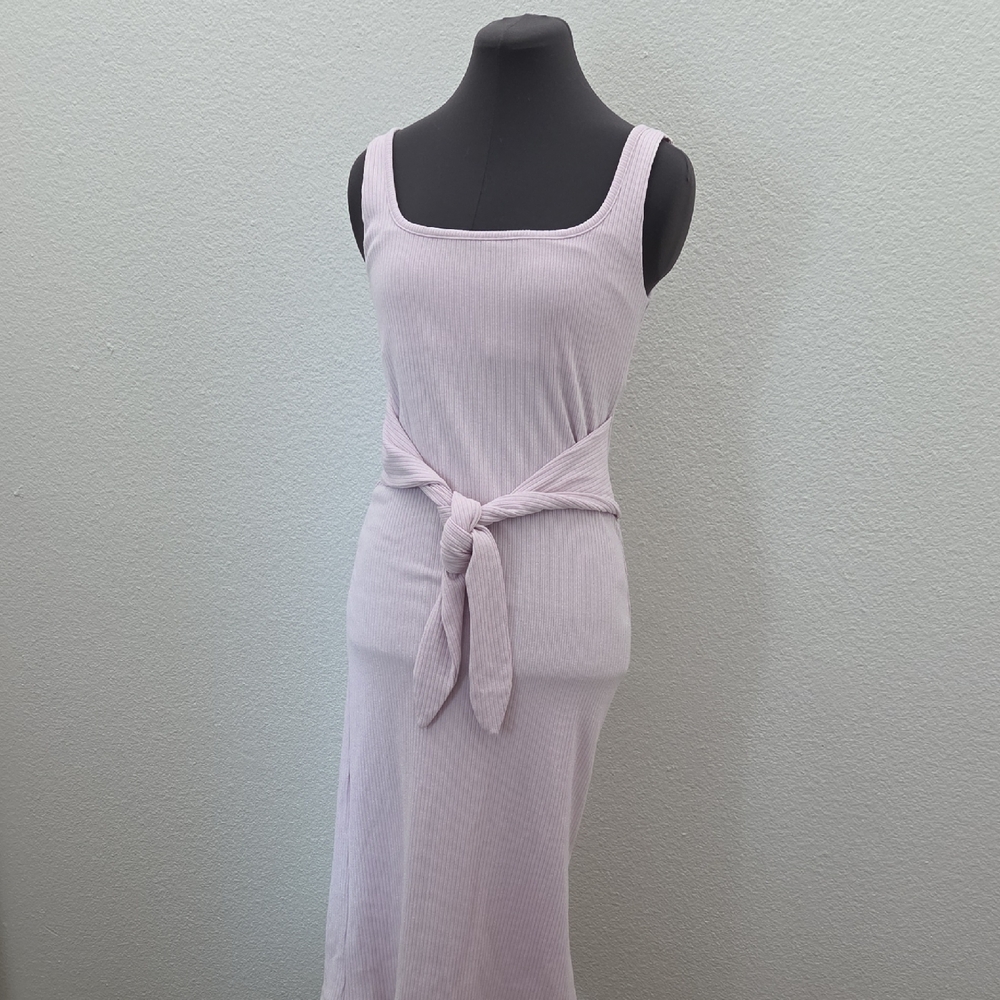 Sophie Rue Ribbed Midi Dress in Light Lavender